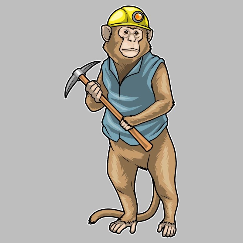 Monkey Miner Pioche Exploitation minière