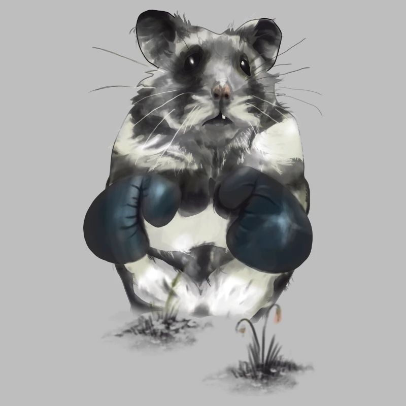 Kampfgeist Hamster im Boxring