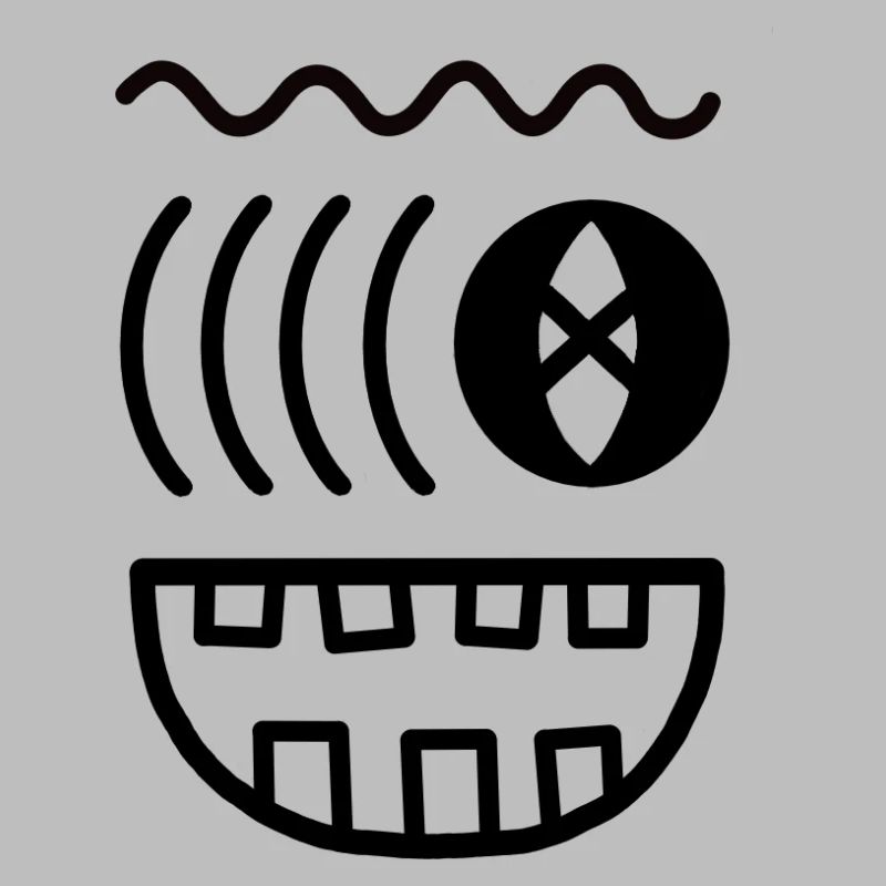 Visage de monstre ondulé