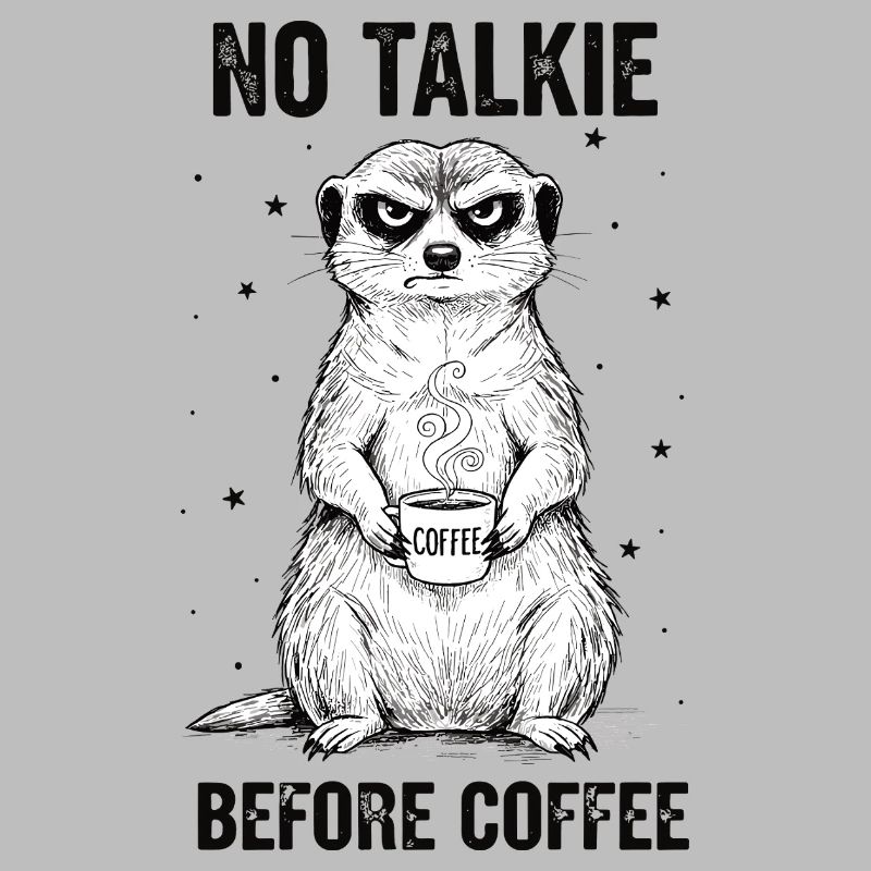 Pas de conversation devant un suricate amateur de café