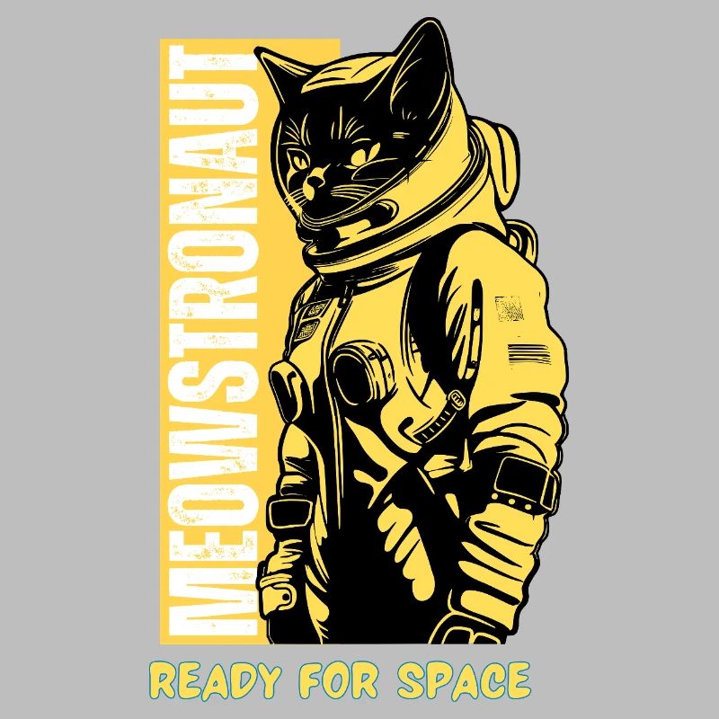 Chat astronaute prêt pour l'espace