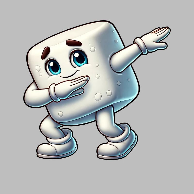Cute Marshmallow Dab Cartoon