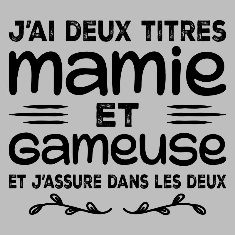Zwei Titel Granny Gameuse | Geek | Großmutter