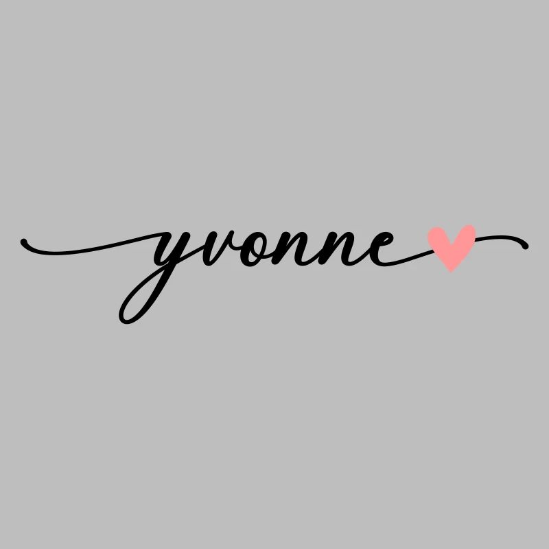 Yvonne Nom Prénom Calligraphie Script