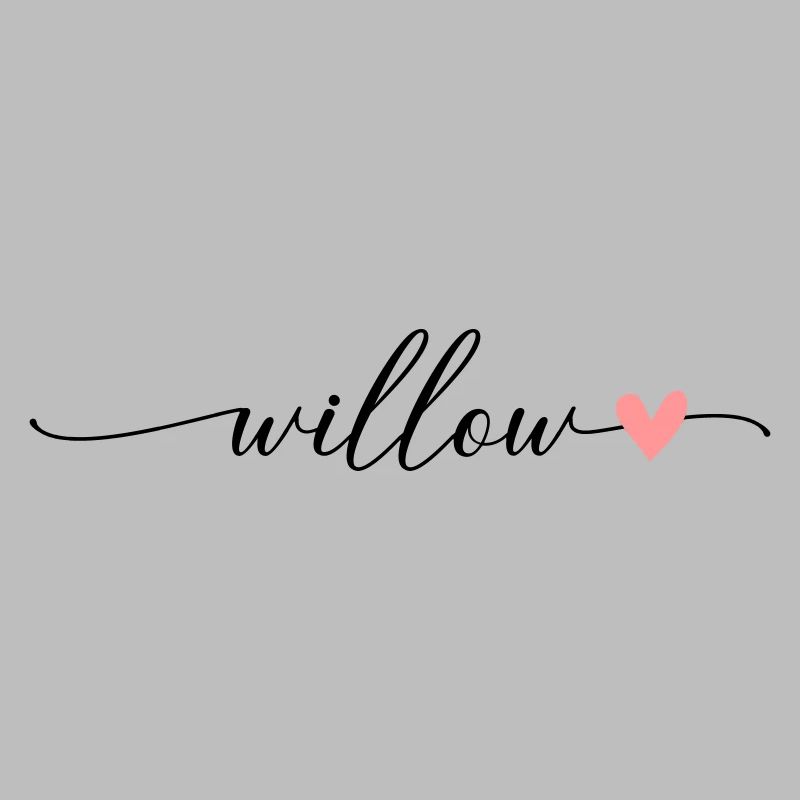 Willow Surname First name Calligraphy Script