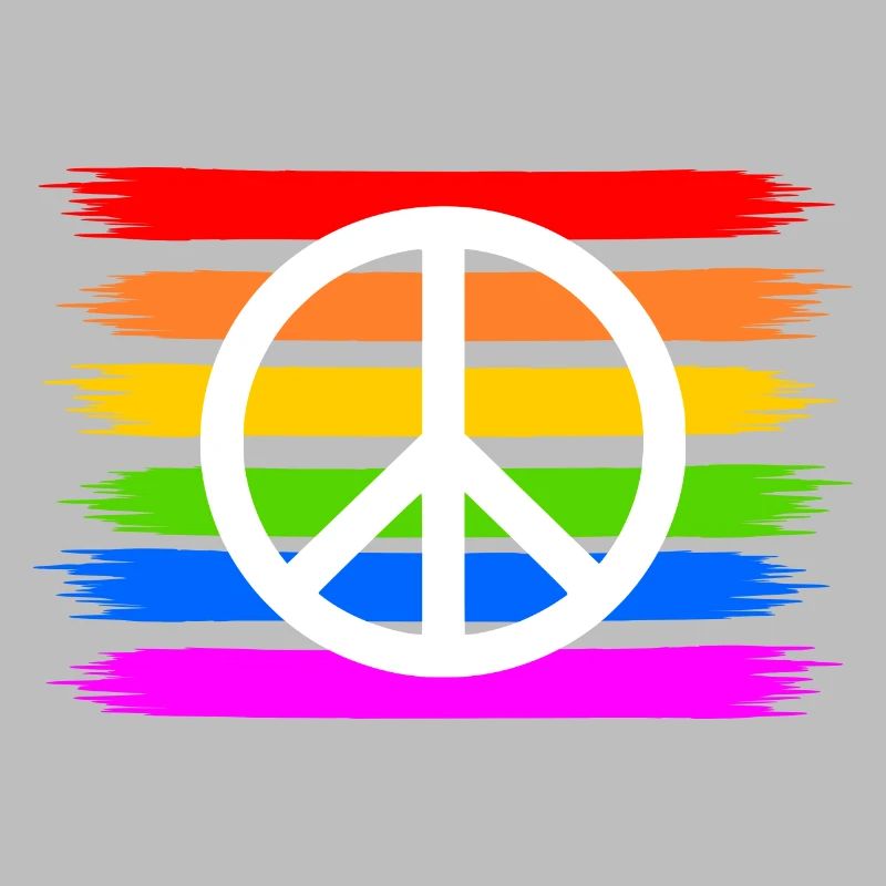 Peace Peacezeichen auf Regenbogenfahne regenbogen