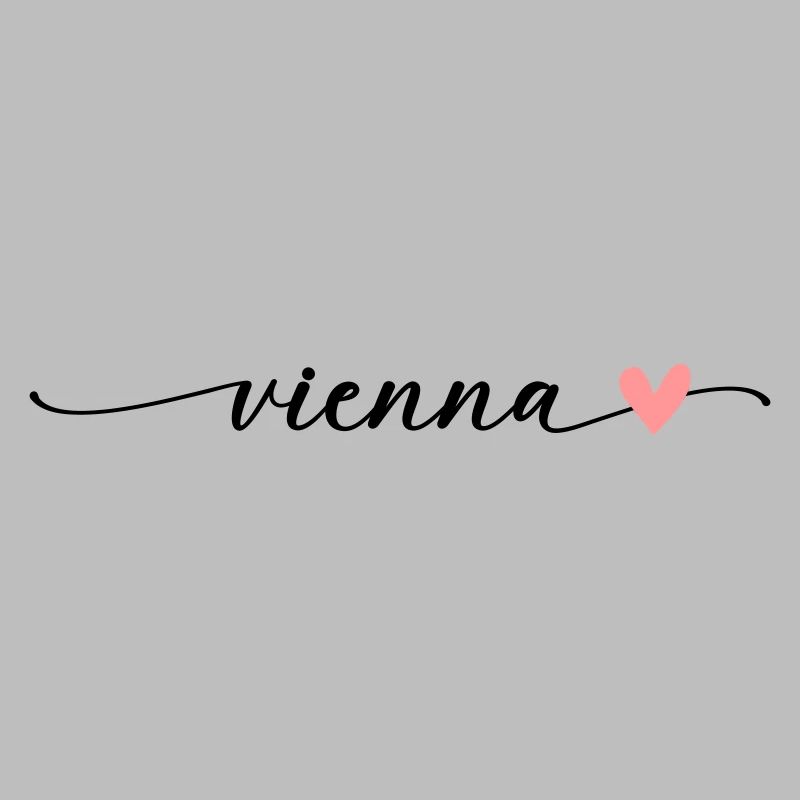 Nom de Vienne Vienna Word Calligraphy Script