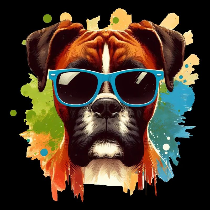 Bunte Boxer-Hund-Splash-Kunst