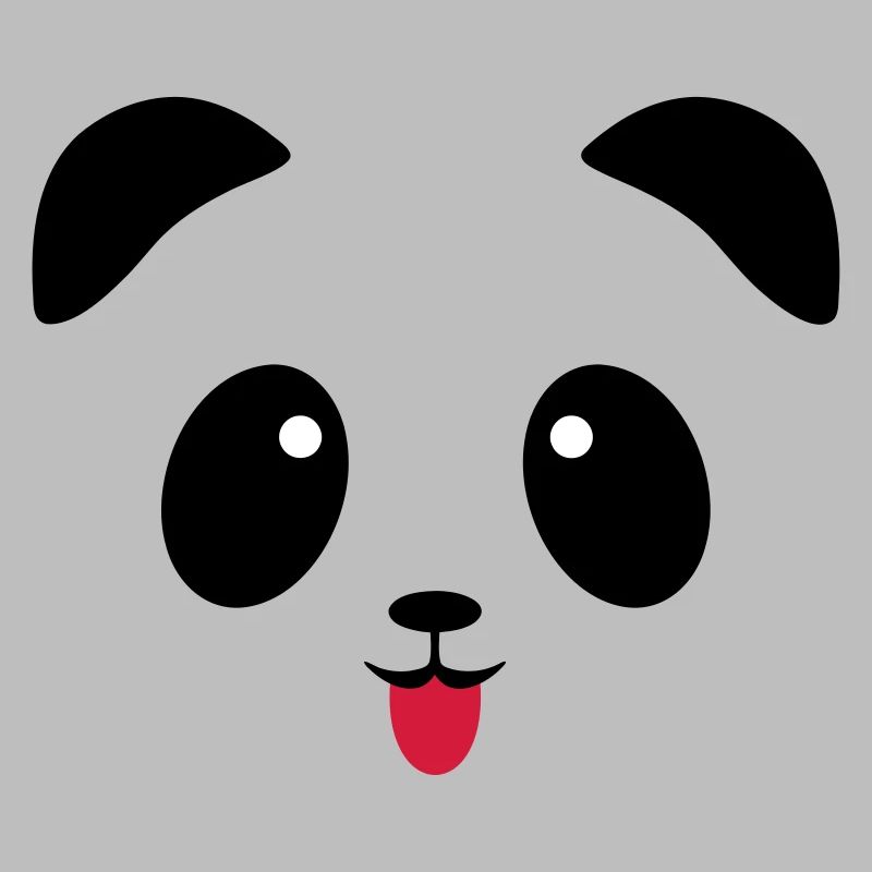 Langue de visage de panda