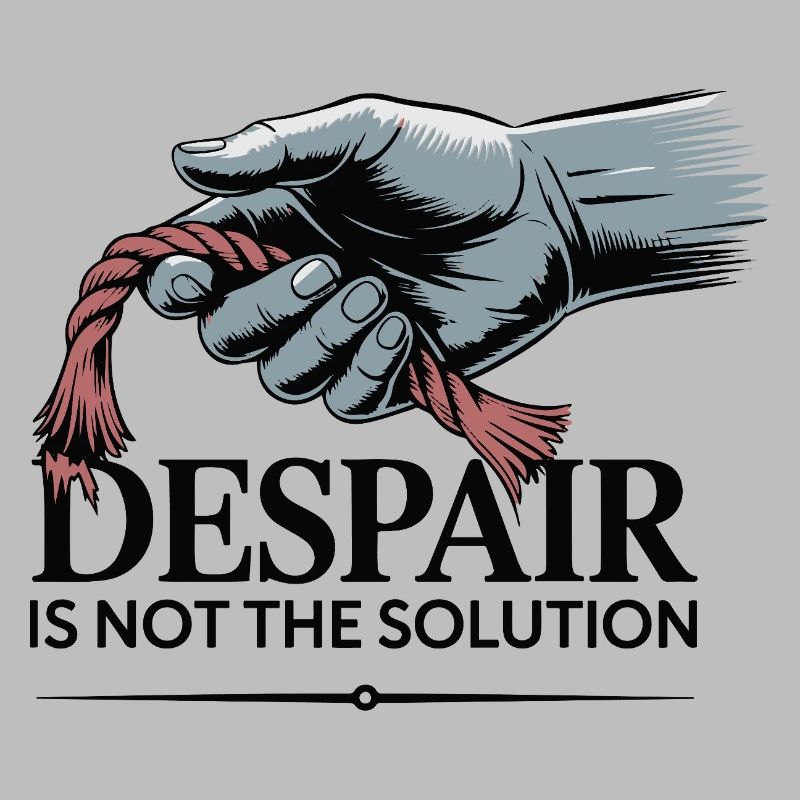 Main résistante tenant une corde effilochée