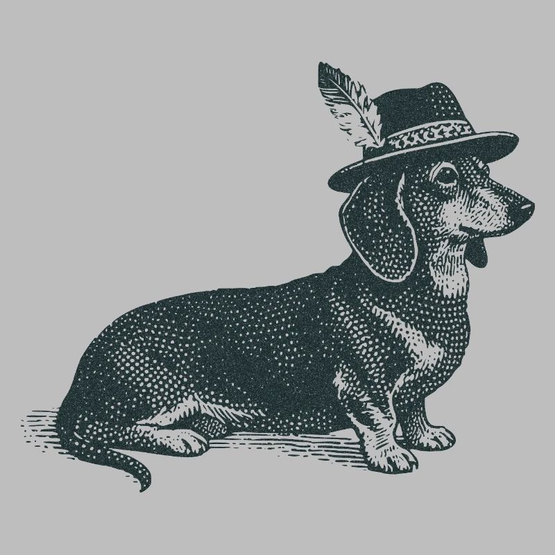 Teckel avec chapeau