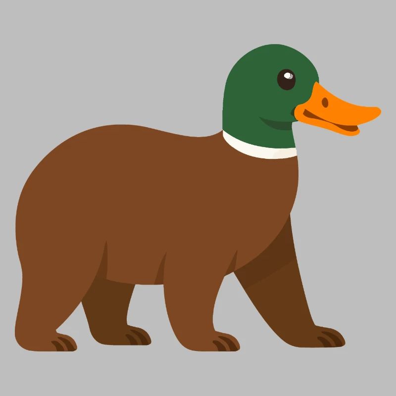 The bear duck - it has a beak!