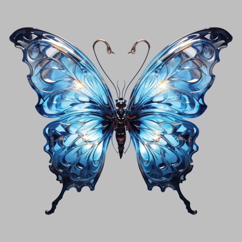 Papillon bleu - Design d’insecte brillant