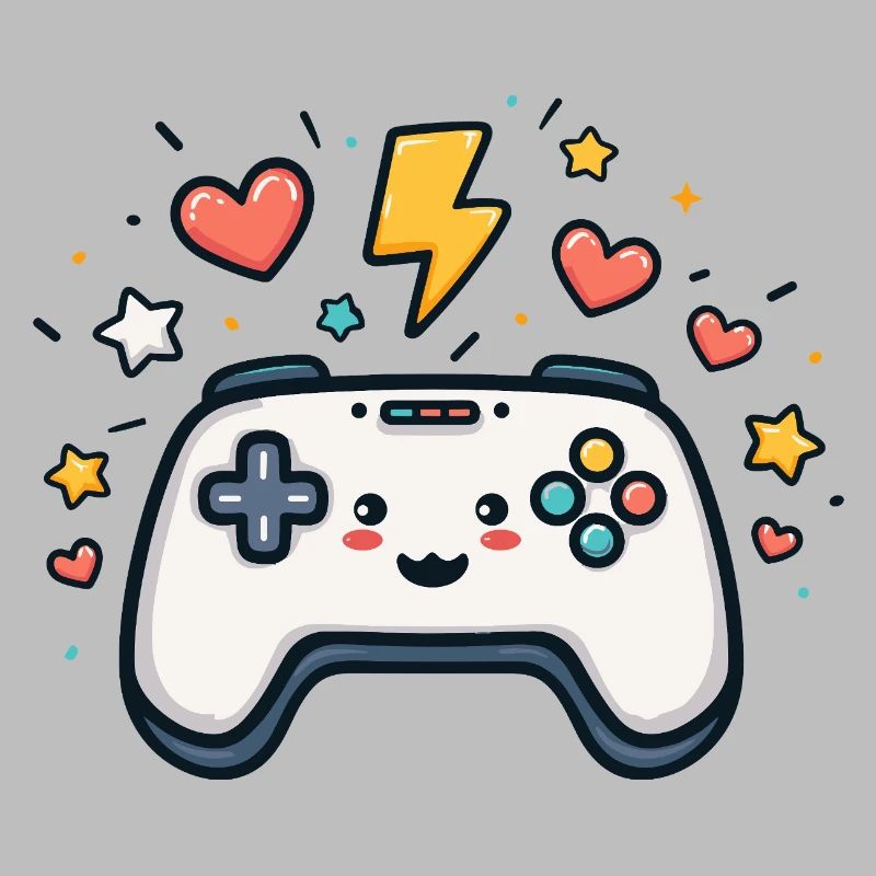Kawaii Game Controller Sparkling