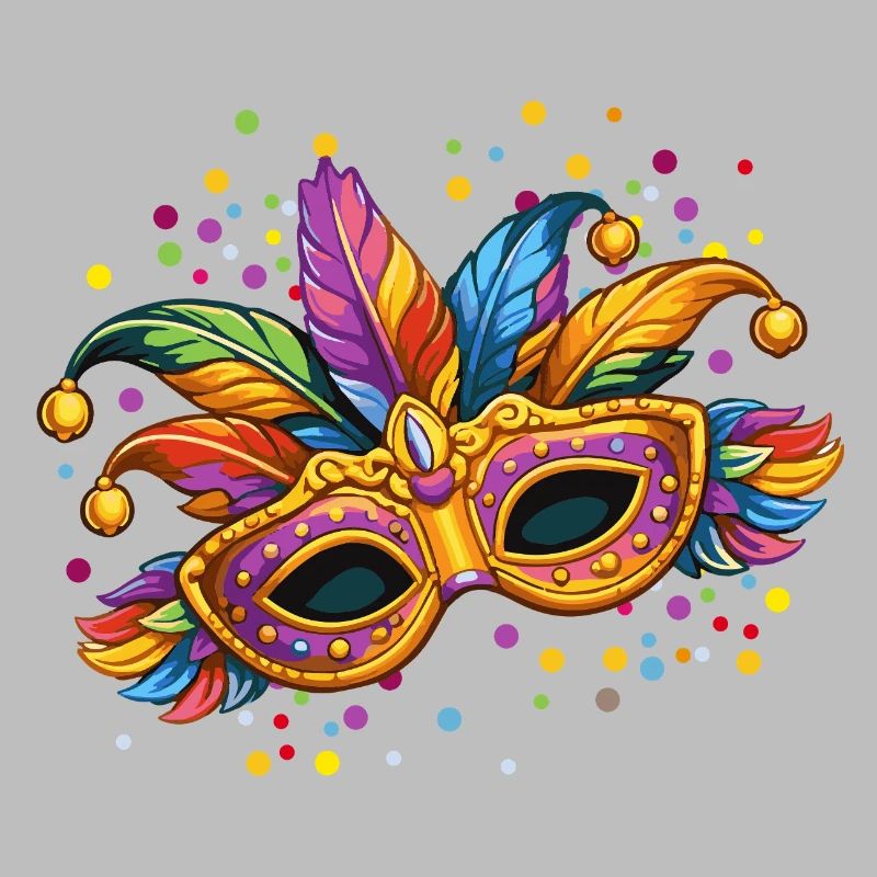Masque de carnaval coloré – motif élégant de carnaval