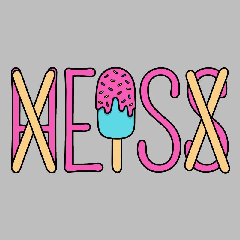 H EIS S - Eis essen - heiß - Sommer - Hitze - EIS