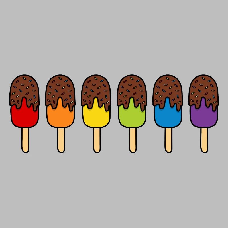 EIS Regenbogen LGBTQ+ Schoko Eiscreme Pride Month