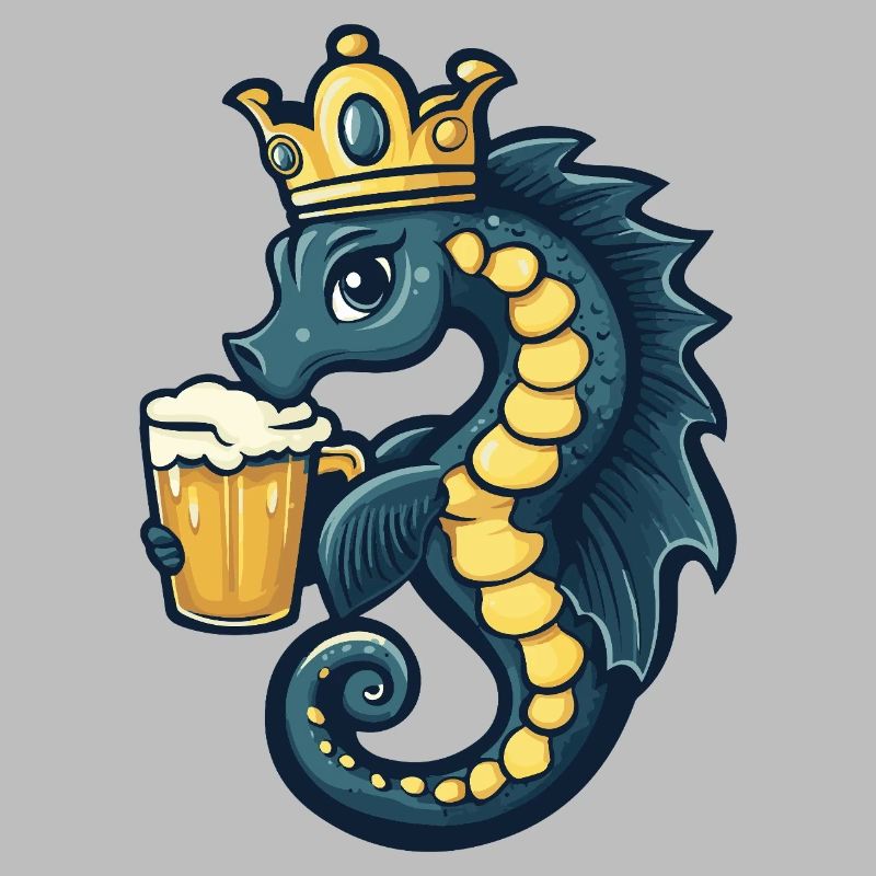 Seepferd Bier Lustig