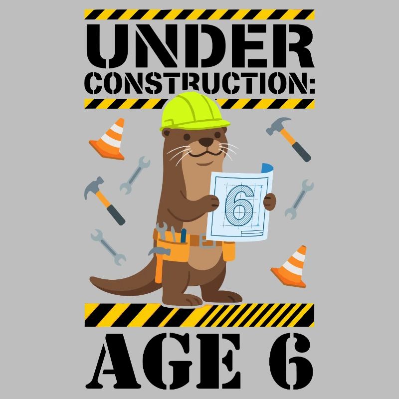 Under Construction 6th Birthday Otter