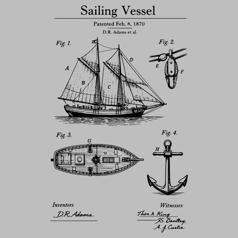 Conception classique du plan de navire à voile