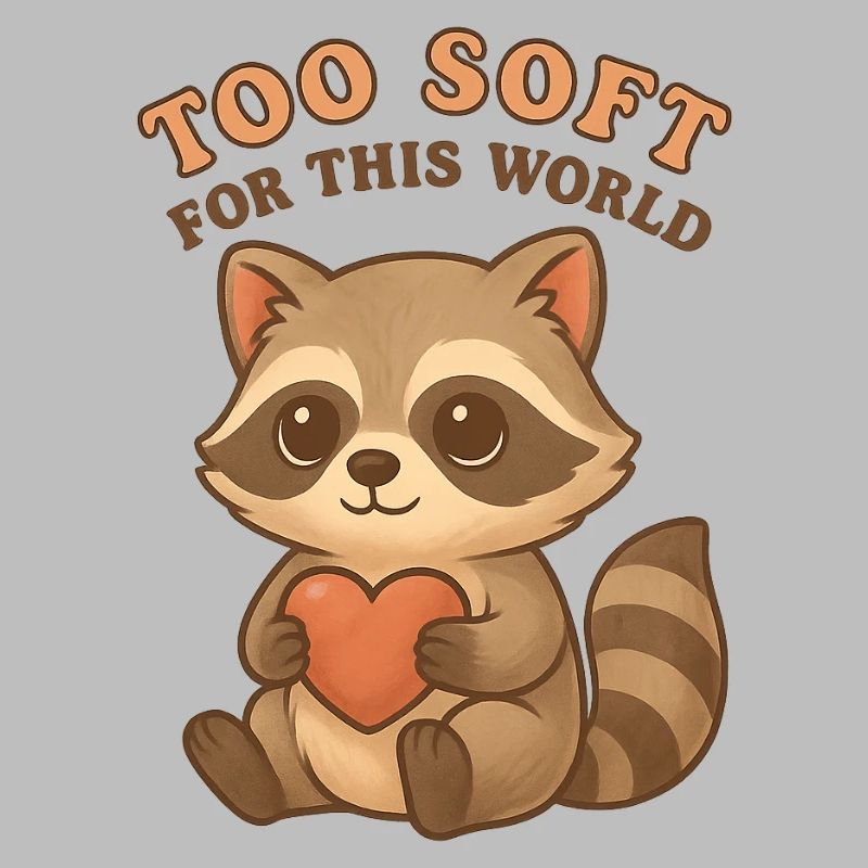 Too Soft For This World – Süßer Waschbär mit Herz