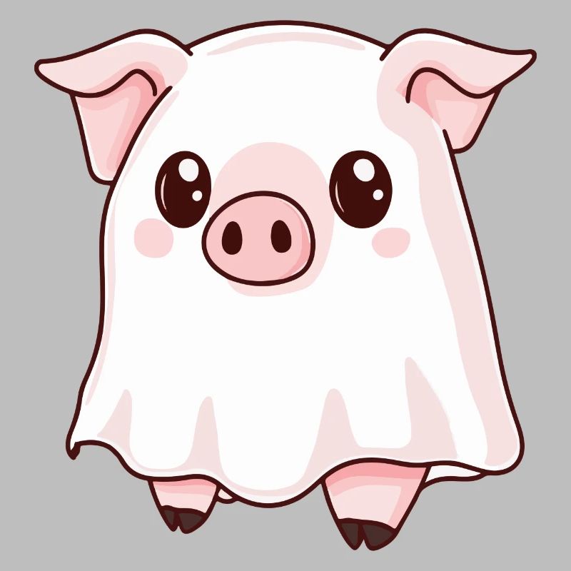 Pig Halloween Funny Ghost