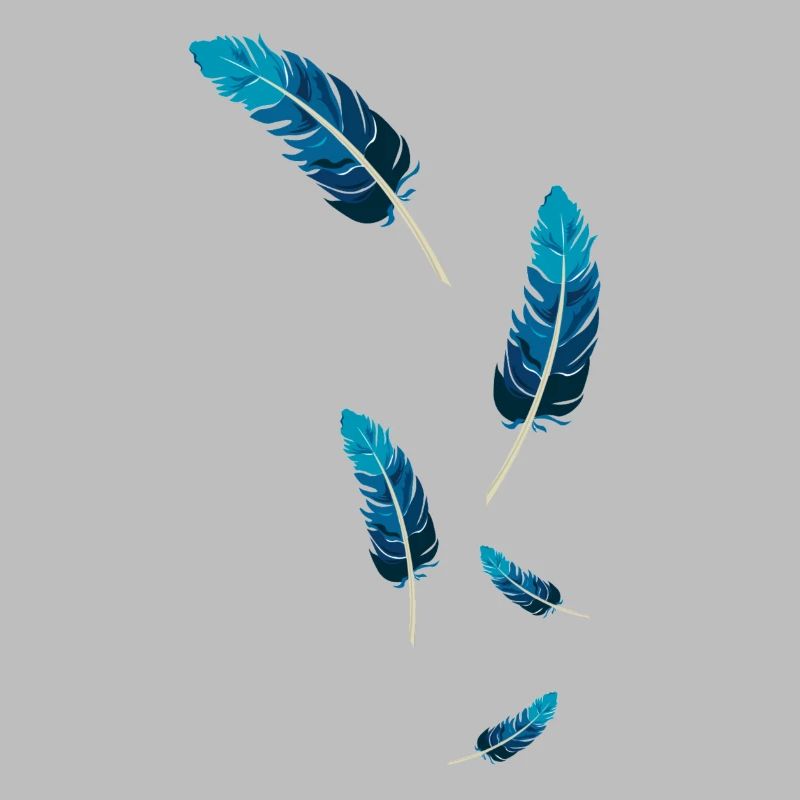 Blaue Federn
