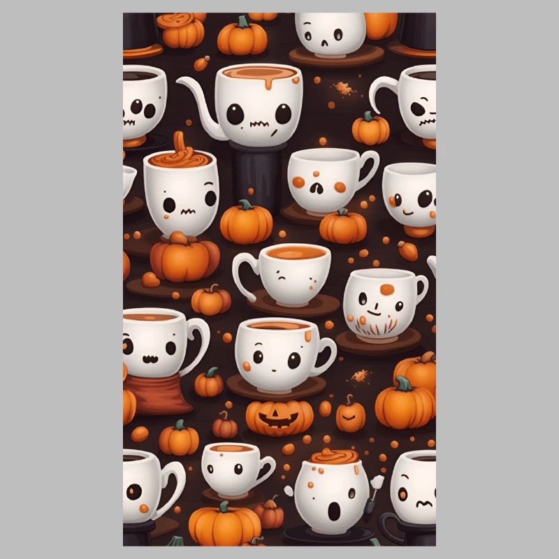 Cafés d'Halloween Mignons et Macabres