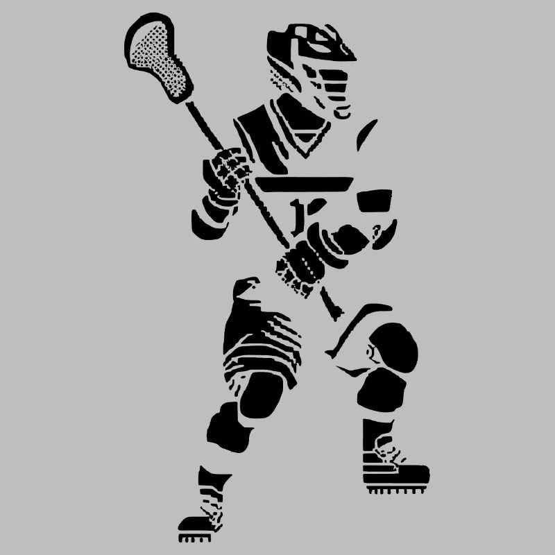 Lacrosse Player Pixel Graphic