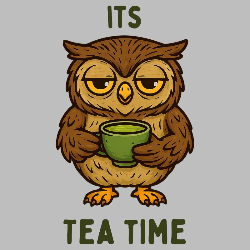 Schlafende Eule Teezeit