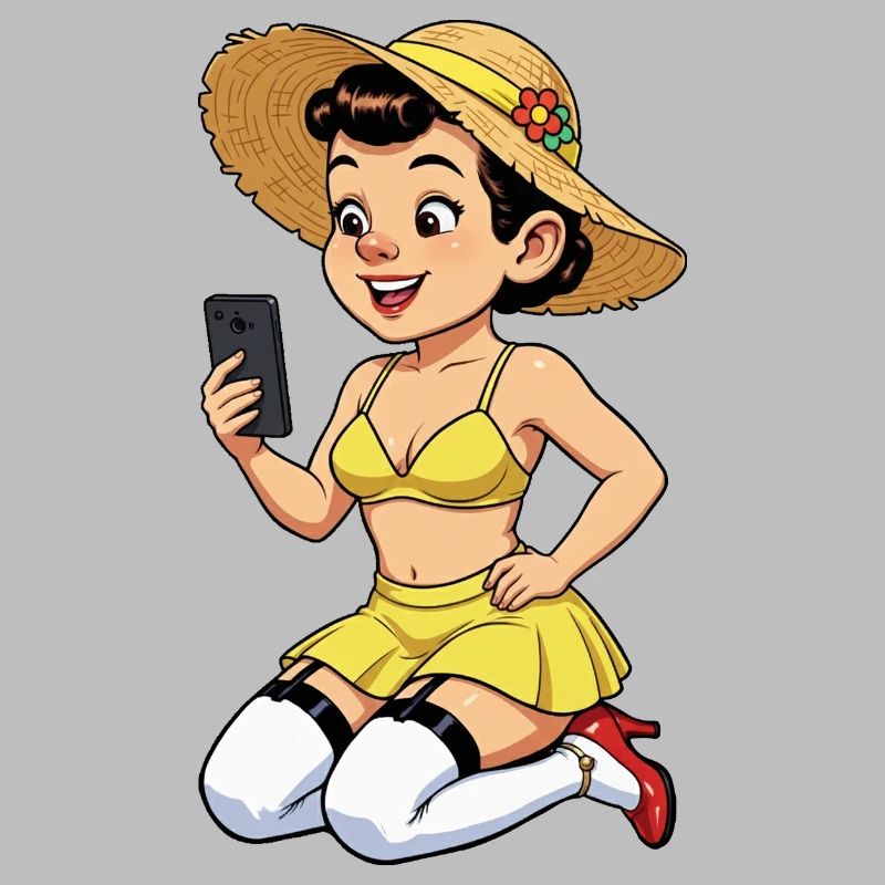 Cheerful influencer