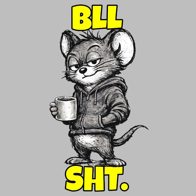 BLL SHT. – Mouse with coffee (sarcasm)