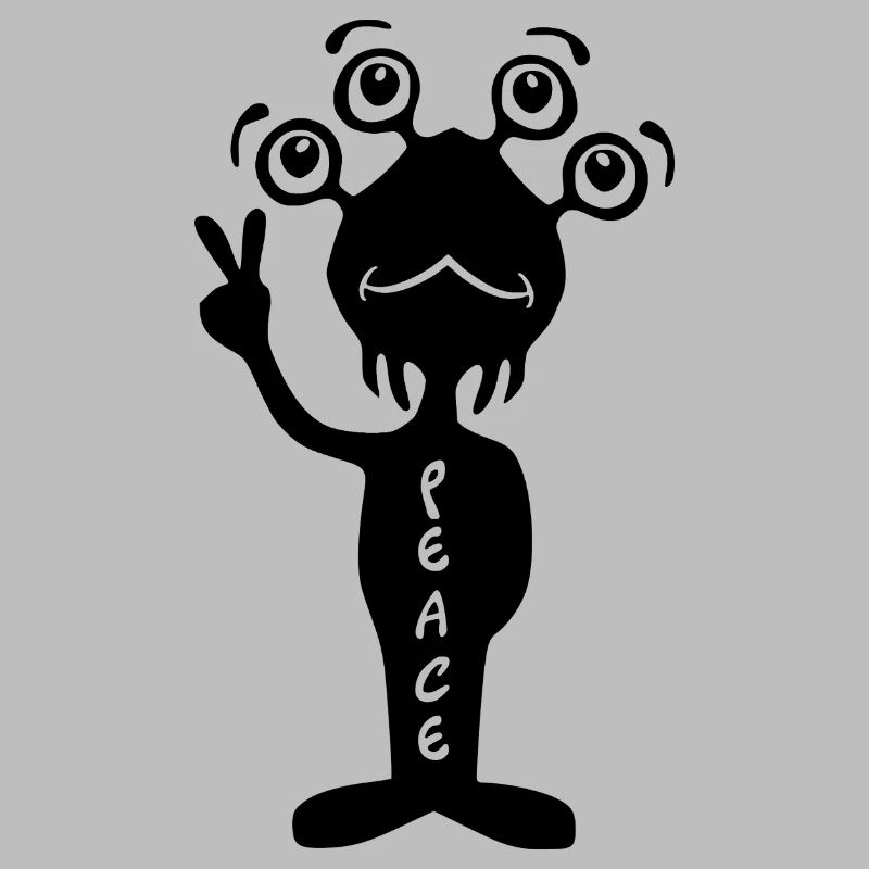  Peace Alien - Schwarz