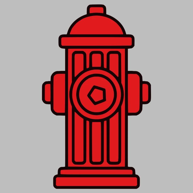 Classic Bold Red Fire Hydrant