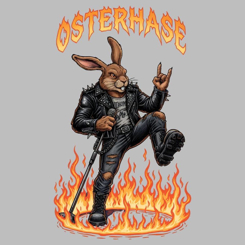 Heavy Metal Easter Bunny Rocker Easter Hardcore Bunny