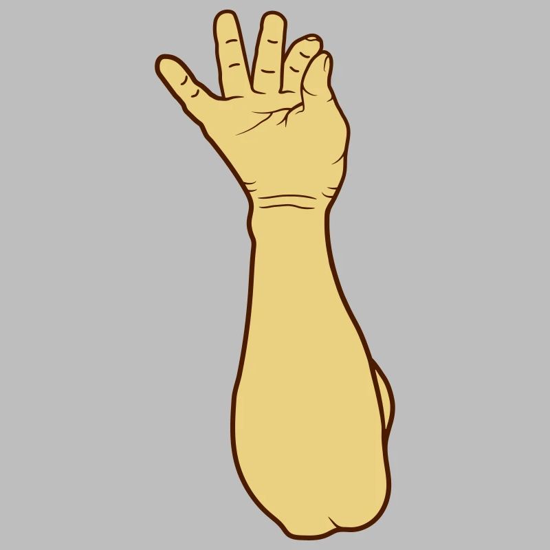 Salt sprinkle hand
