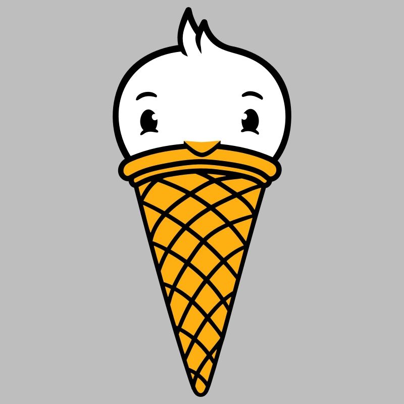 Bird Cream Waffle Cream Scoops Cornet de crème glacée