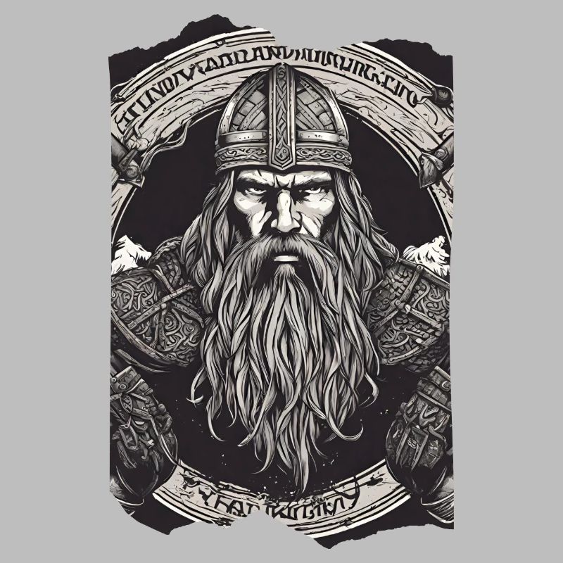 Norseman Glory Wikingerbart Helm Krieger Grau