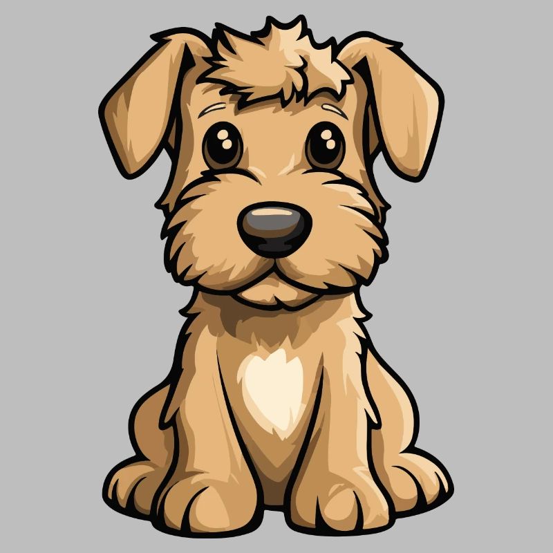 Airedale Terrier Hund Comic Baby
