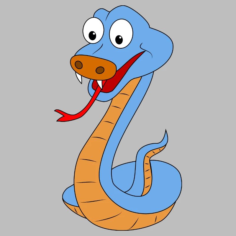Conception de dessin animé de serpent ludique