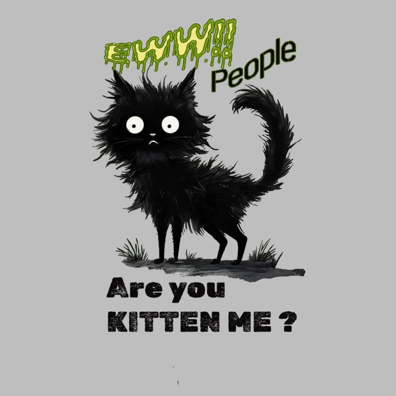 Whimsical Black Cat
