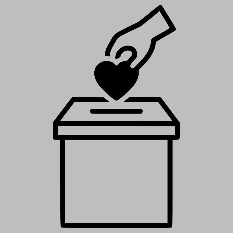 Plan de don de cœur dans les urnes