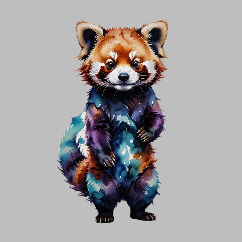 Bunter Panda Aquarell-Design