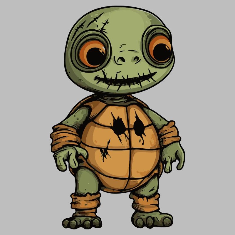 Turtle Halloween Comic Funny