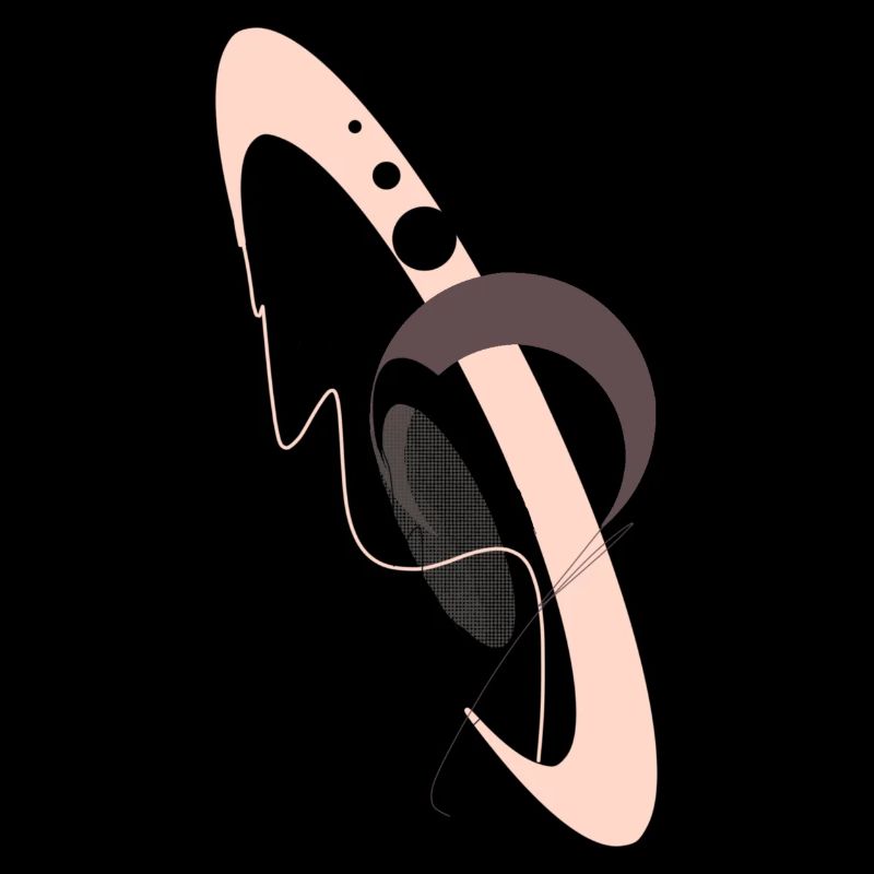 Galactic abstraction in rosé and black