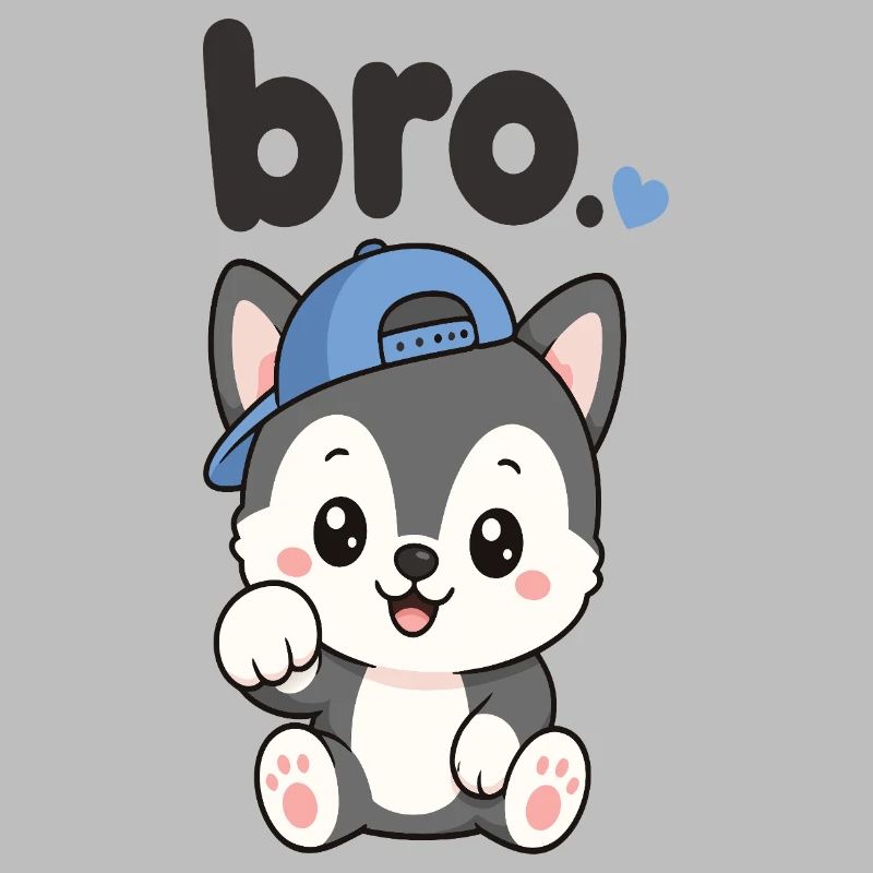 Blue Cap Husky Bro