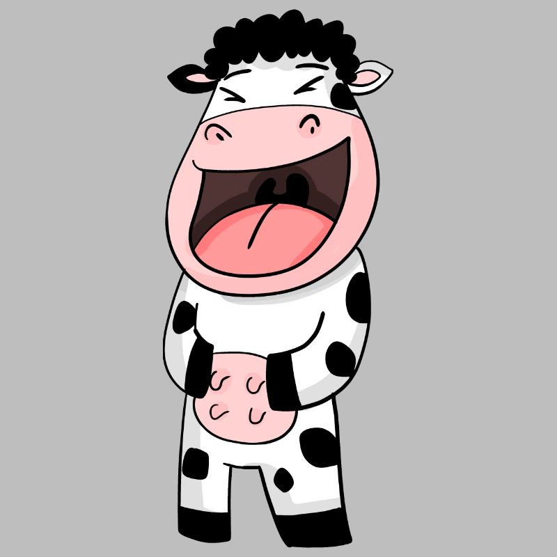 Cow laughs