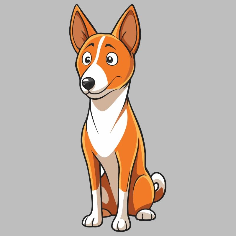 Curious Basenji Tilting Head Listening Intently