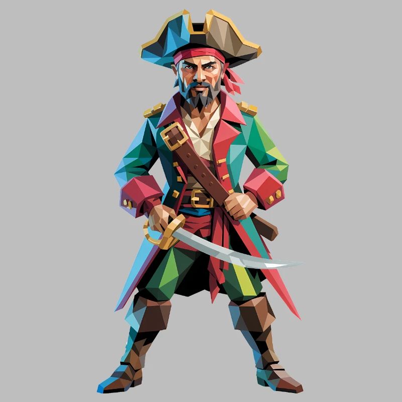 Pirate - Cool Low Poly Logo