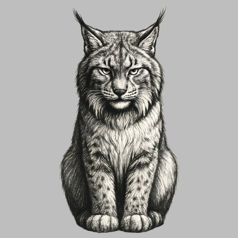 Crayon Silhouette Lynx
